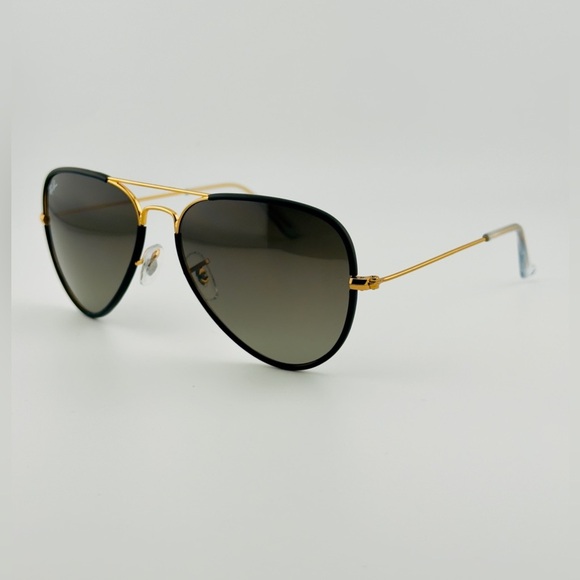 Ray-Ban Aviator Full Color Legend Sunglasses RB3025JM Black&Gold with Gray Lens main image 16